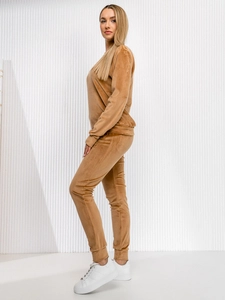 Dam 2-delad Träningsoverall i velour Camel Bolf 8C1173