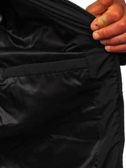 Herr Quiltad Lättviktsjacka Svart Bolf 22M12