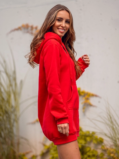 Dam Lång Huvtröja Röd Bolf YS10003