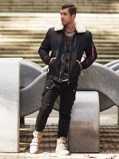 Herr Övergångsjacka Pilot Svart Bolf 1787