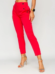 Dam Byxor med dekorativa knappar Korallfärgad Bolf 8155