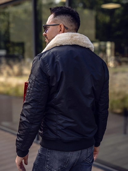 Herr Lättviktsjacka Pilot Svart Bolf EX1787