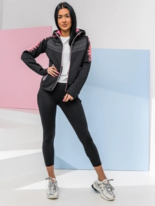 Dam Lättviktsjacka med huva Svart Bolf KSW4007