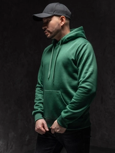 Herr Huvtröja med känguruficka Mörkgrön Bolf 2009A1