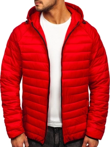 Herr Quiltad lättviktsjacka Röd Bolf 13021