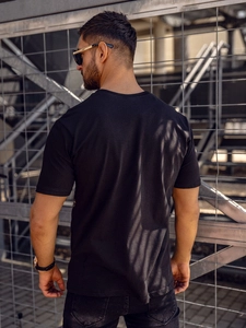 Herr T-shirt med tryck Svart Bolf KS2525TA