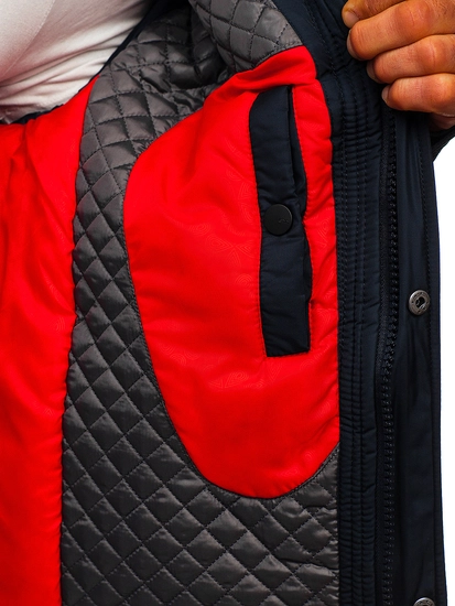 Herr Elegant Lättviktsjacka Marinblå Bolf 1668