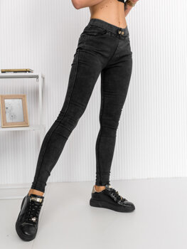 Dam Jeans-leggings Svart Bolf W7059