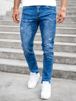 Herr Jeans Regular Fit Marinblå Bolf K10007-1