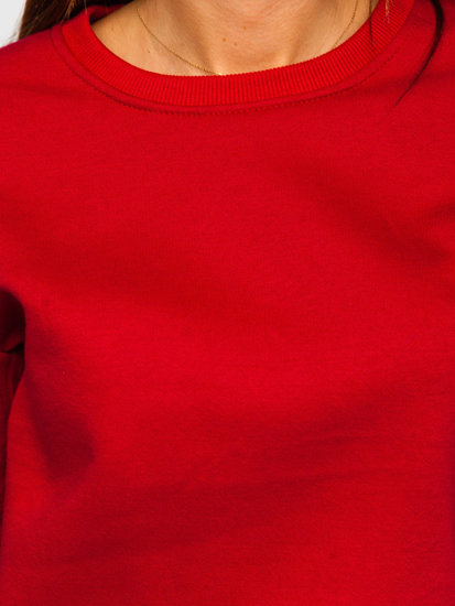 Dam Sweatshirt Vinröd Bolf W01