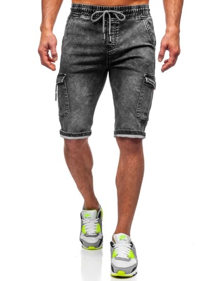 Herr Cargo jeansshorts Svart Bolf KR1201