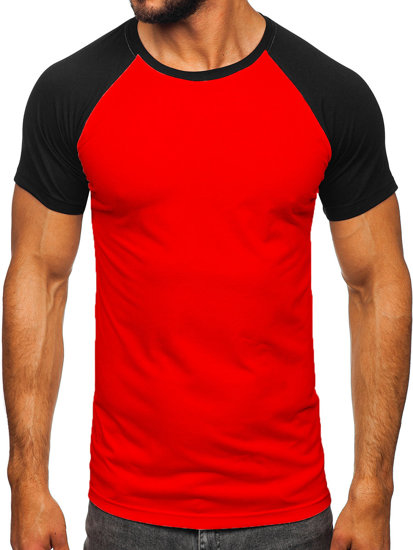 Herr T-shirt Röd-Svart Bolf 8T82