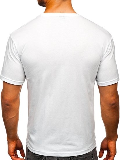 Herr T-shirt med tryck Vit Bolf 14336