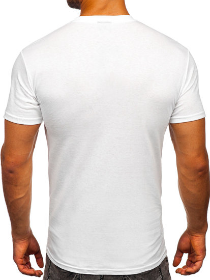 Herr T-shirt med tryck Vit Bolf 9018