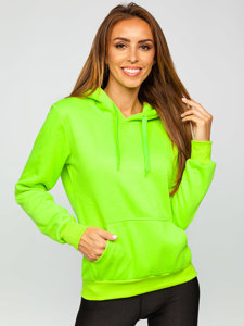 Dam Sweatshirt med Känguruficka Neongrön Bolf W02B