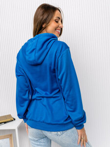 Dam Sweatshirt med känguruficka Himmelsblå Bolf W02