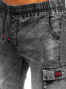 Herr Cargo jeansshorts Svart Bolf HY1070