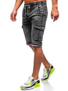 Herr Cargo jeansshorts Svart Bolf KR1201