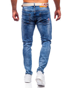 Herr Jeans Skinny Fit med bälte Marinblå Bolf R85128S1