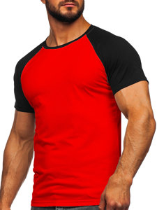 Herr T-shirt Röd-Svart Bolf 8T82