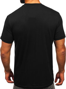 Herr T-shirt med tryck Svart Bolf 142172