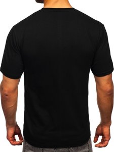 Herr T-shirt med tryck Svart Bolf 2309-1