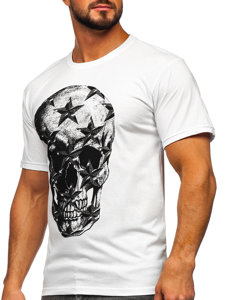 Herr T-shirt med tryck Vit Bolf 6300