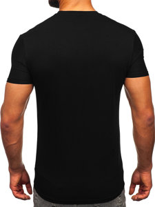 Herr T-shirt med tryck with Sequins Svart Bolf MT3037